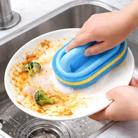 Perie de Curățare cu Mâner și Rezervor Detergent – Ideală pentru Bucătărie și Baie