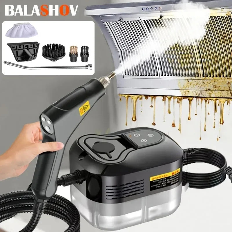Aparat de Curățare cu Abur 2500W – Presiune Mare, Curățare Rapidă pentru Bucătărie, Baie, Mașină și Aer Condiționat