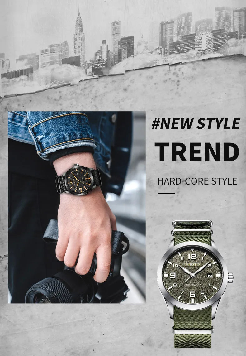 Stil Masculin 🔥 Ceas Automat Elegant – Design Premium pentru Orice Ocazie