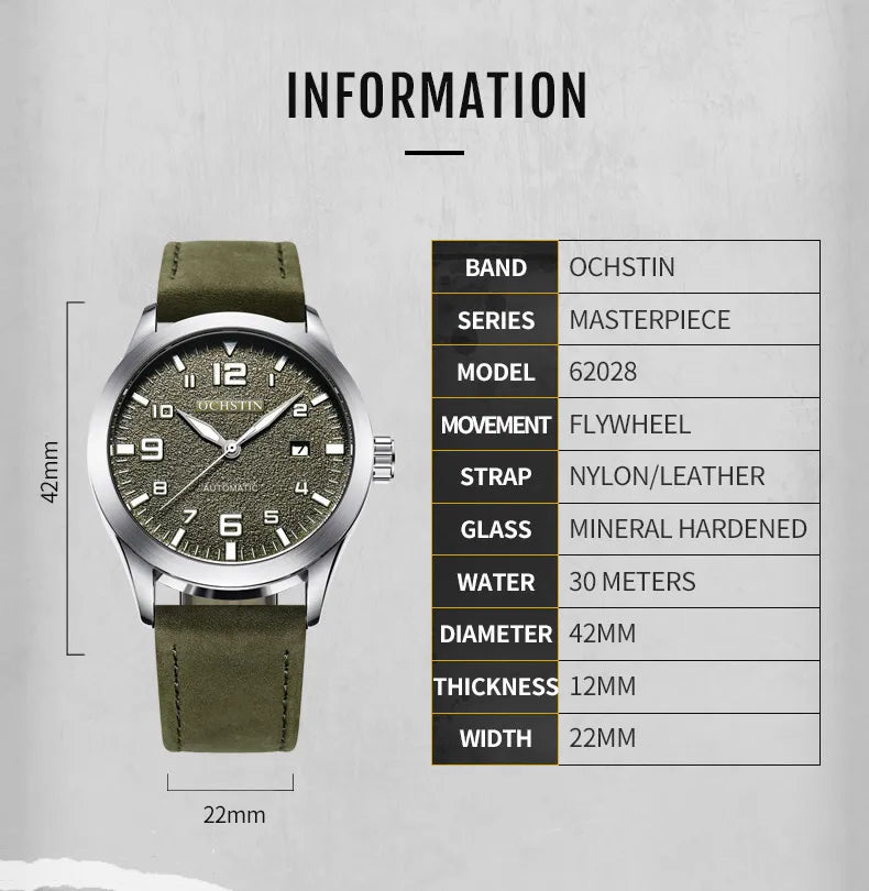 Stil Masculin 🔥 Ceas Automat Elegant – Design Premium pentru Orice Ocazie