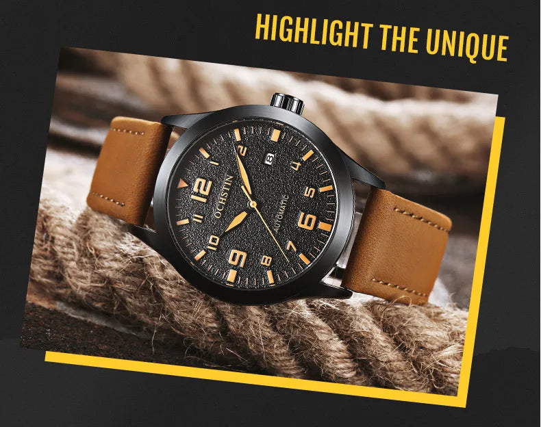 Stil Masculin 🔥 Ceas Automat Elegant – Design Premium pentru Orice Ocazie