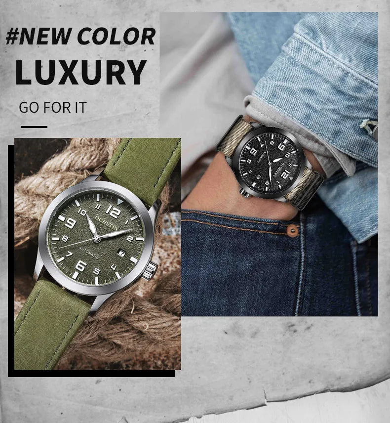 Stil Masculin 🔥 Ceas Automat Elegant – Design Premium pentru Orice Ocazie