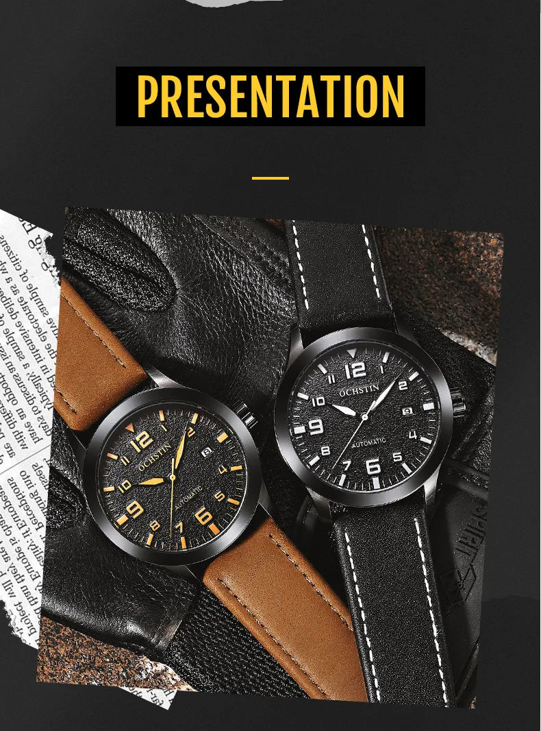 Stil Masculin 🔥 Ceas Automat Elegant – Design Premium pentru Orice Ocazie