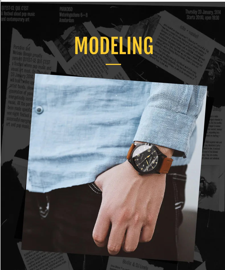 Stil Masculin 🔥 Ceas Automat Elegant – Design Premium pentru Orice Ocazie