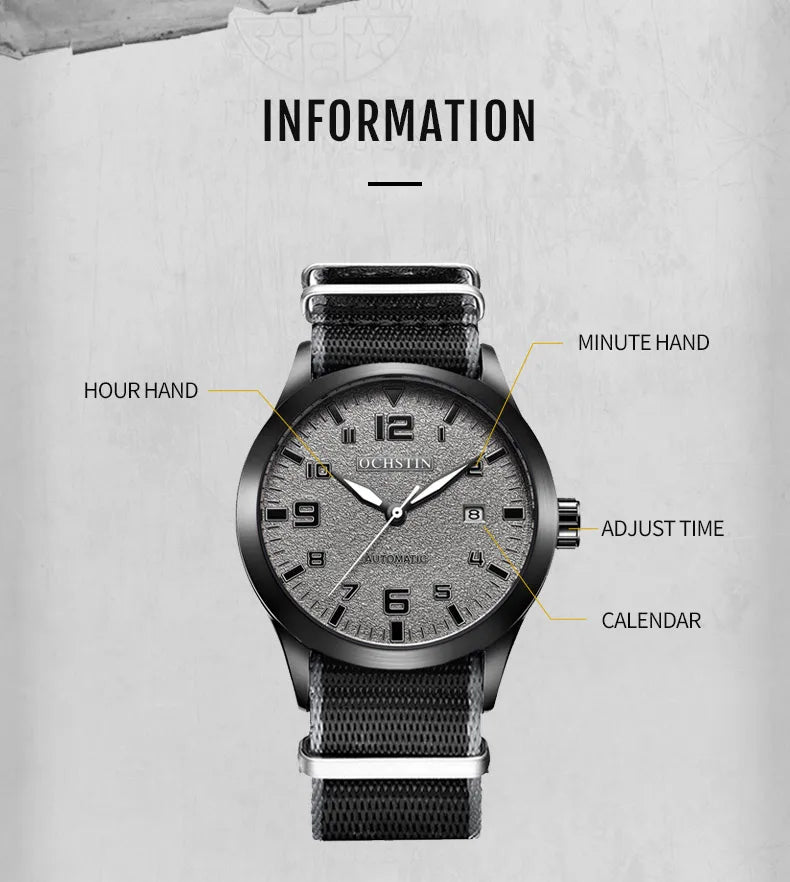Stil Masculin 🔥 Ceas Automat Elegant – Design Premium pentru Orice Ocazie