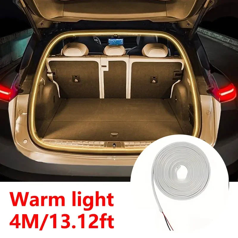 Lumină LED Portbagaj 🔥 Se Aprinde Automat – Instalare Fără Fire, Efect WOW Noaptea
