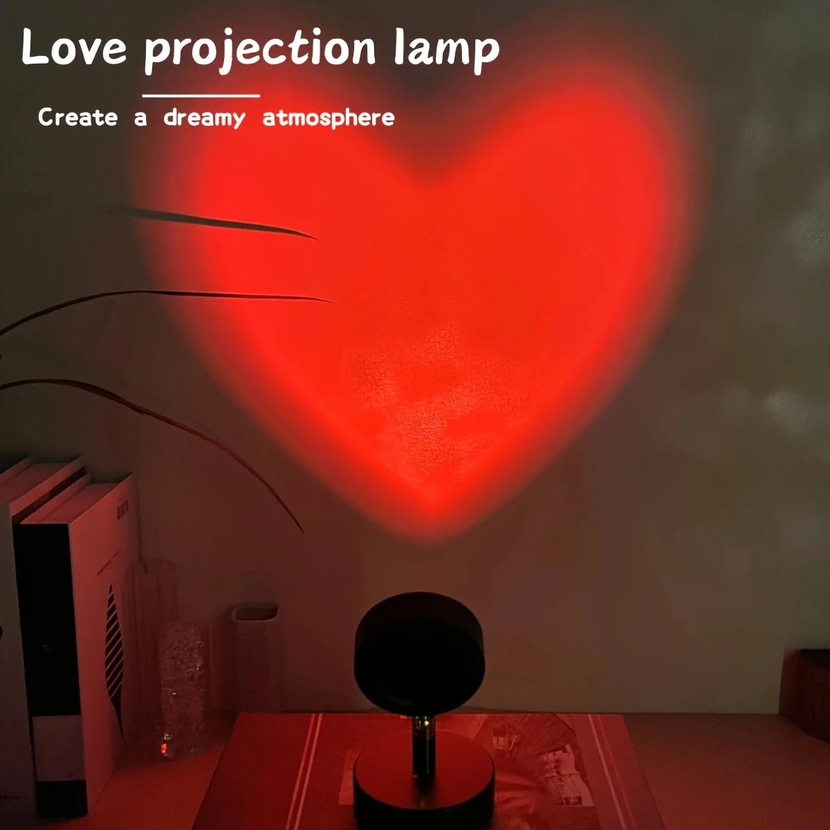 Lampă Proiector Inimă LED – Lumină Romantică pentru Poze, Decor & Cadou Special