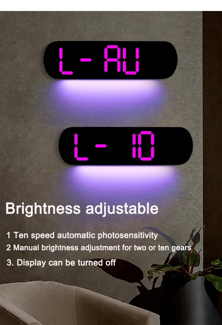 Ceas LED Modern 🔥 Ecran Mare + Temperatură & Umiditate – Control cu Telecomandă