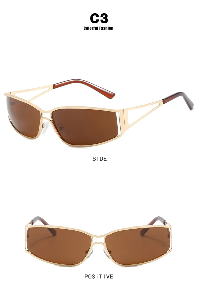Stil Y2K 🔥 Ochelari Oversized cu Lentile Gradient – Look Modern & Îndrăzneț
