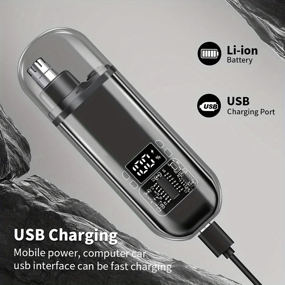 Trimmer Electric Nas & Urechi – Reîncărcabil USB, Compact și Ușor de Folosit