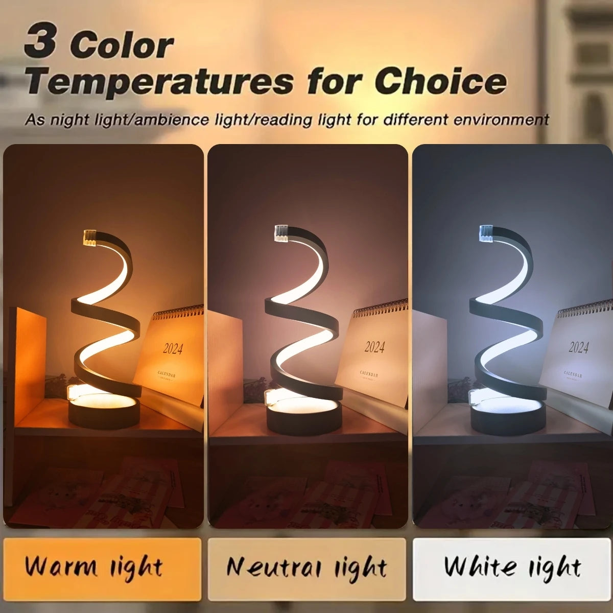 Lampă Spirală LED Modernă – Design Elegant pentru Living, Dormitor & Dining