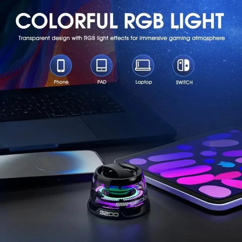 Boxă Bluetooth Portabilă RGB VIKEFON HECATE G200 – Magnetică, BT 5.3, Suport Telefon, Sunet Puternic