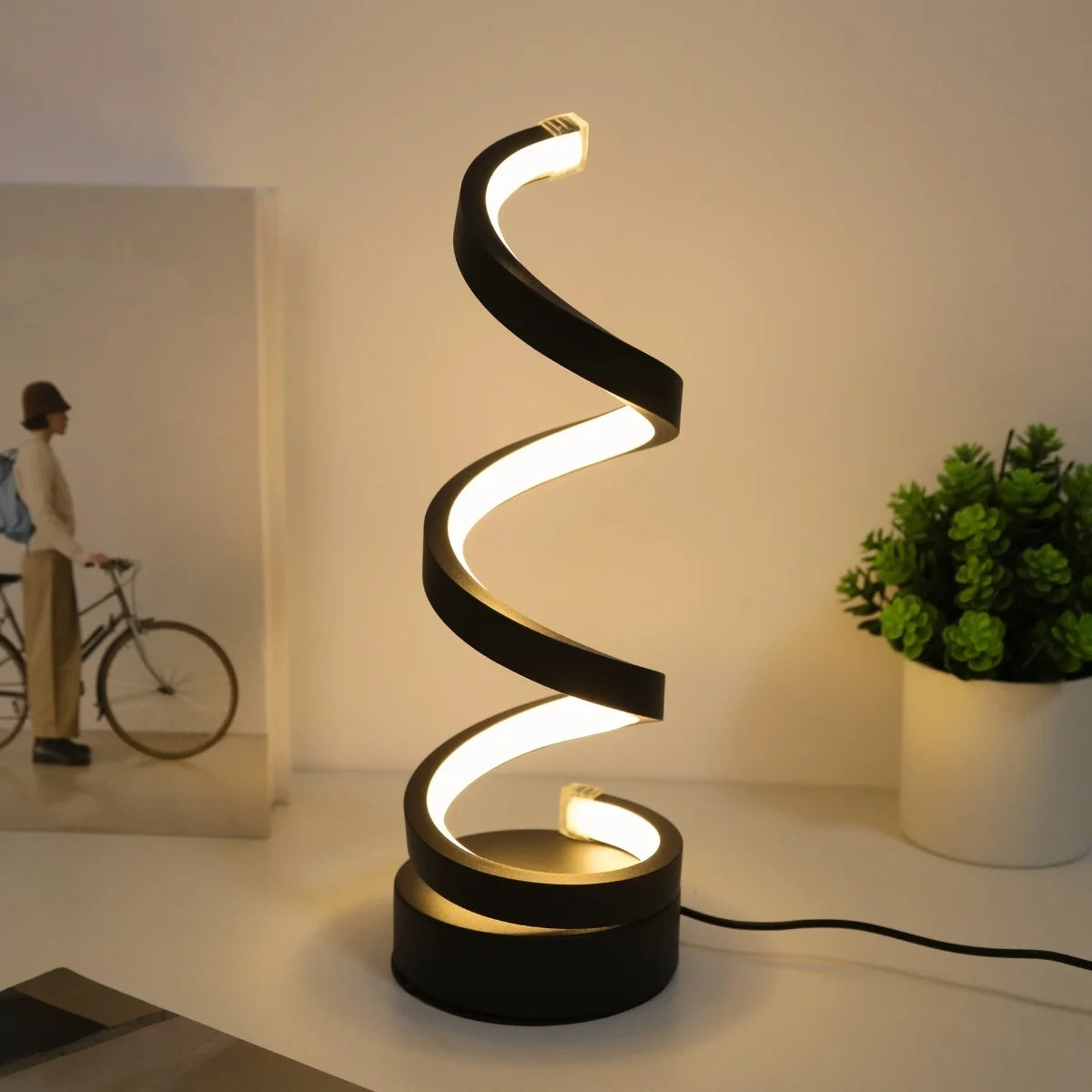 Lampă Spirală LED Modernă – Design Elegant pentru Living, Dormitor & Dining