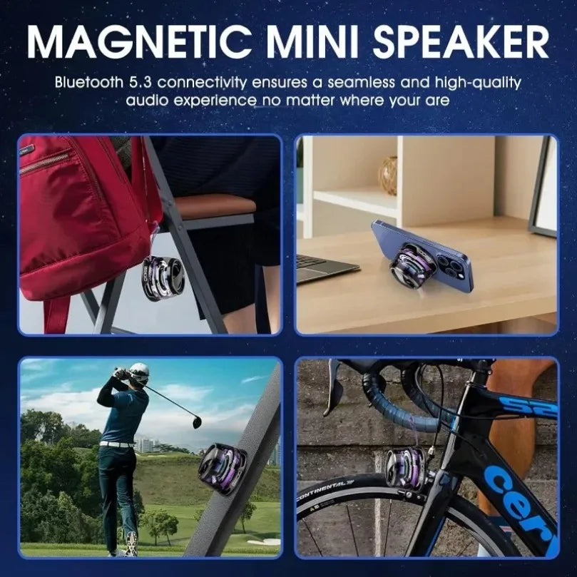 Boxă Bluetooth Portabilă RGB VIKEFON HECATE G200 – Magnetică, BT 5.3, Suport Telefon, Sunet Puternic