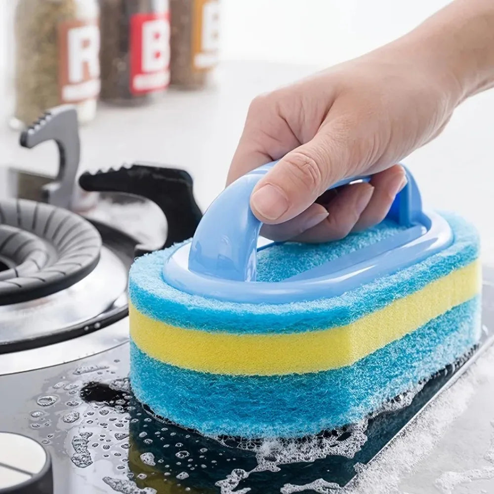 Perie de Curățare cu Mâner și Rezervor Detergent – Ideală pentru Bucătărie și Baie