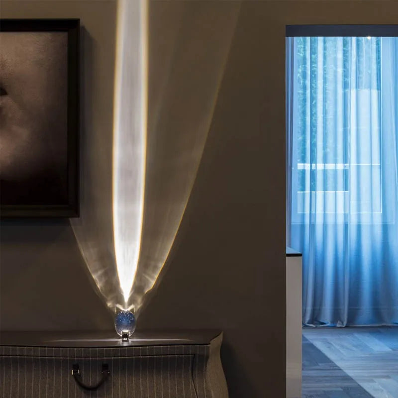 Lampă LED Cristal „Eye of the Sky” – Design Italian, Proiector Lumină Premium pentru Dormitor & Living