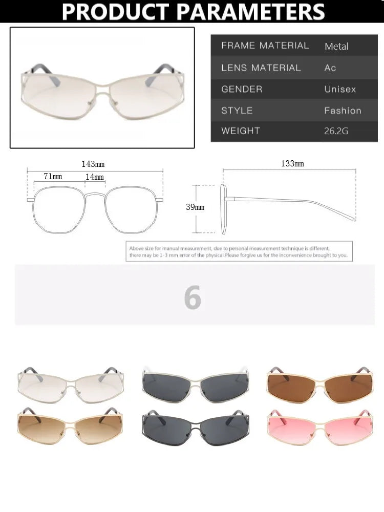 Stil Y2K 🔥 Ochelari Oversized cu Lentile Gradient – Look Modern & Îndrăzneț