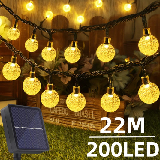 Atmosferă Magică în Grădină ✨ Instalație Solară 200 LED – Fără Curent, 100% Waterproof