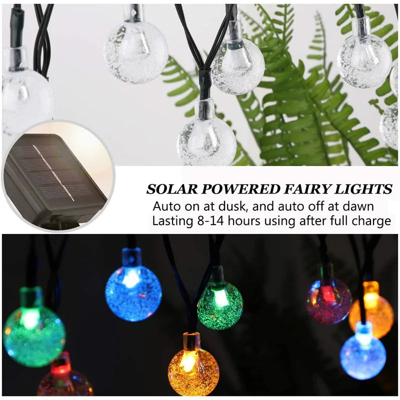 Atmosferă Magică în Grădină ✨ Instalație Solară 200 LED – Fără Curent, 100% Waterproof