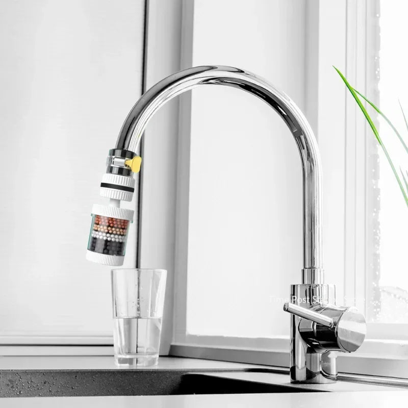 Apă Curată Instant 🔥 Filtru Robinet 6 Straturi – Fără Stropire & Economisești Apă