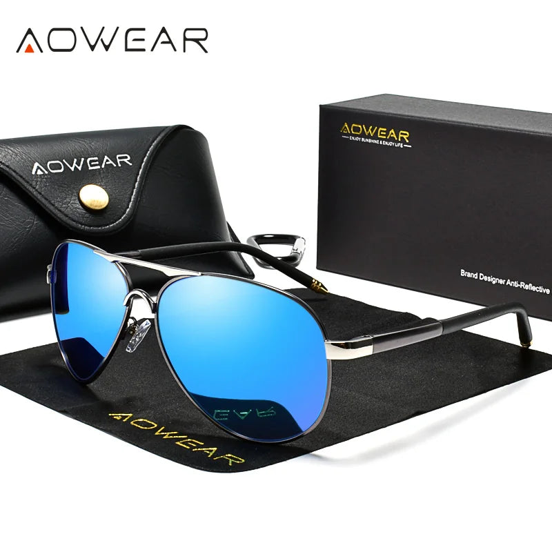 Ochelari de Soare Aviator Polarizați – Stil Clasic, Lentile HD, Protecție UV400
