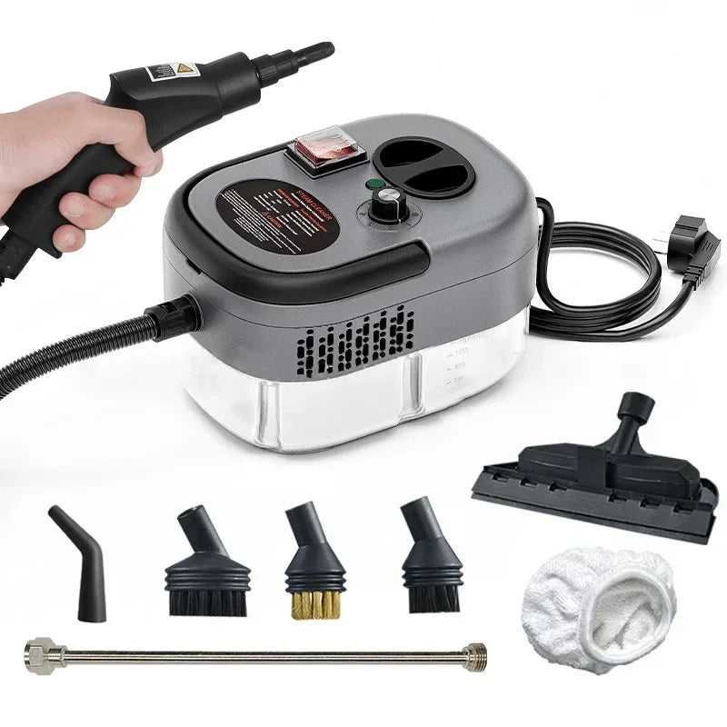 Aparat de Curățare cu Abur 2500W – Curățare Profundă pentru Bucătărie, Baie, Mașină și Podele