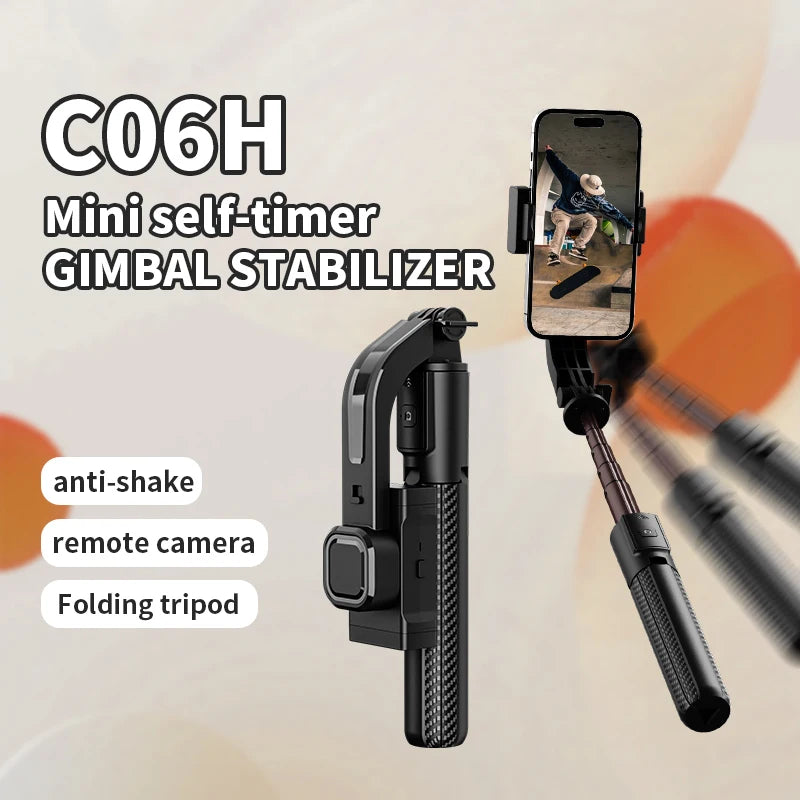 Gimbal Stabilizator Bluetooth 3in1 – Selfie Stick + Trepied, Filmare Stabilă pentru Telefon