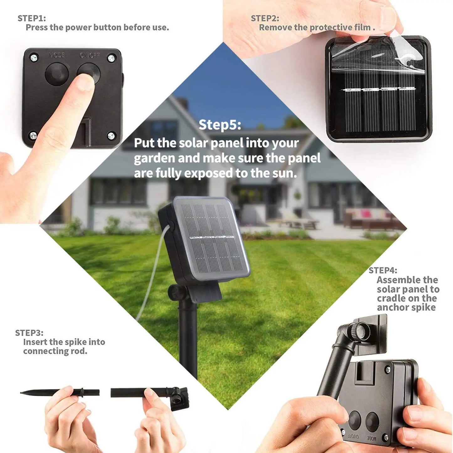 Atmosferă Magică în Grădină ✨ Instalație Solară 200 LED – Fără Curent, 100% Waterproof