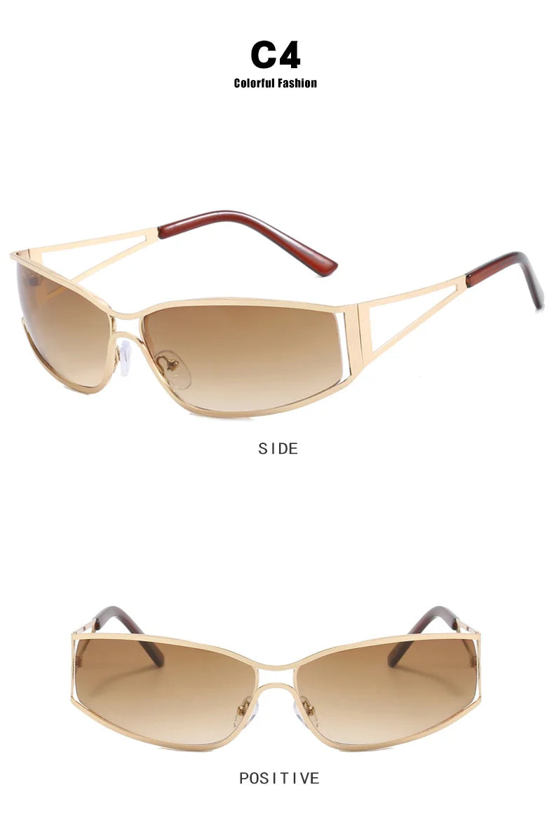 Stil Y2K 🔥 Ochelari Oversized cu Lentile Gradient – Look Modern & Îndrăzneț