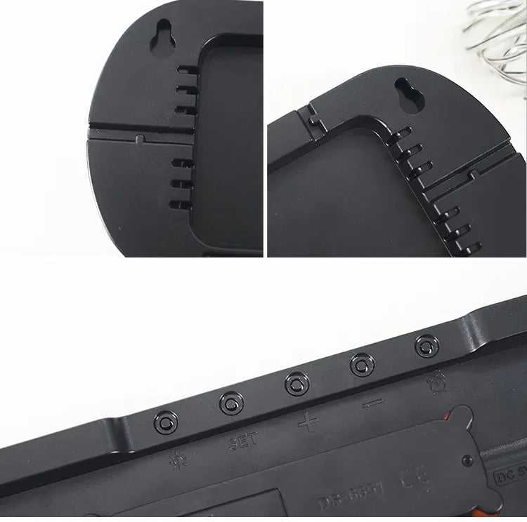 Ceas LED Modern 🔥 Ecran Mare + Temperatură & Umiditate – Control cu Telecomandă