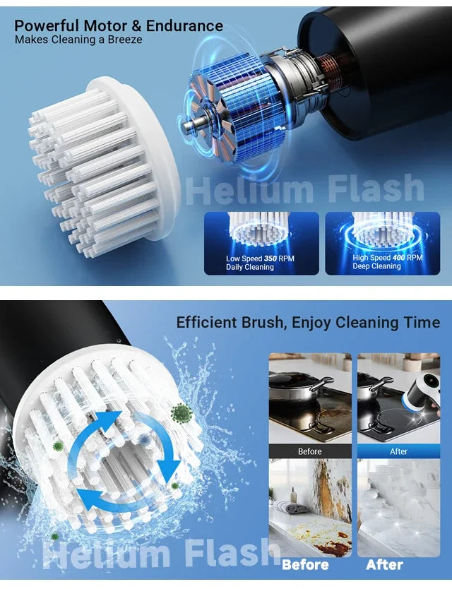 Curățenie Fără Efort 🔥 Perie Electrică Rotativă – Spală Tot în Secunde (Fără Frecat)
