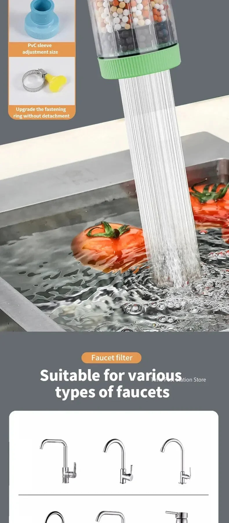 Apă Curată Instant 🔥 Filtru Robinet 6 Straturi – Fără Stropire & Economisești Apă