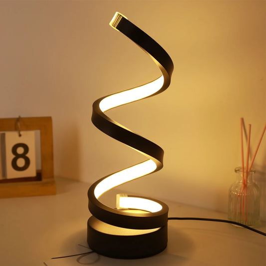 Lampă Spirală LED Modernă – Design Elegant pentru Living, Dormitor & Dining