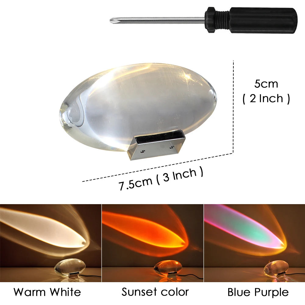 Lampă LED Cristal „Eye of the Sky” – Design Italian, Proiector Lumină Premium pentru Dormitor & Living