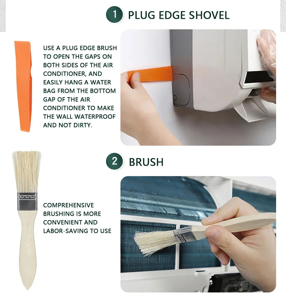 Curăță Aerul Condiționat Fără Mizerie 🔥 Kit Profesional cu Husă Anti-Scurgere + Furtun