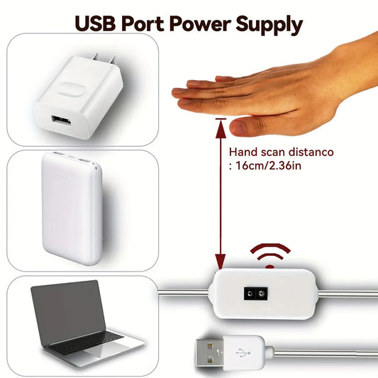 Bandă LED cu Senzor Gestual – 1M USB, Dimabilă, Iluminare Smart pentru TV, Bucătărie & Mobilă