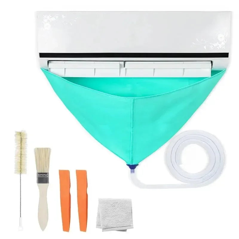 Curăță Aerul Condiționat Fără Mizerie 🔥 Kit Profesional cu Husă Anti-Scurgere + Furtun