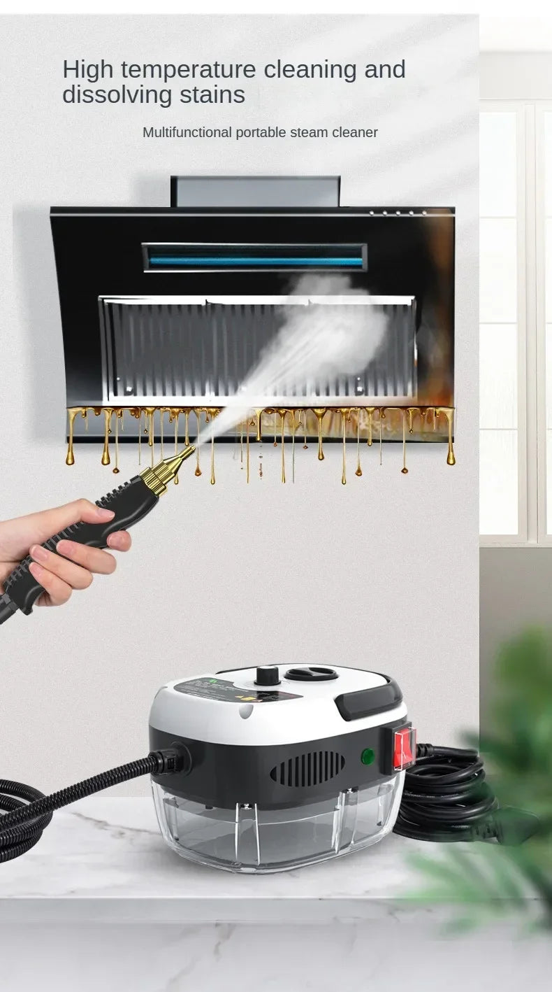 Aparat de Curățare cu Abur 2500W – Curățare Profundă pentru Bucătărie, Baie, Mașină și Podele