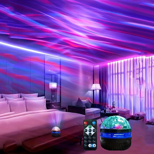 Proiector Galaxy Aurora LED – 360° Rotire, Lumini Multicolore, Telecomandă, Atmosferă Spațială